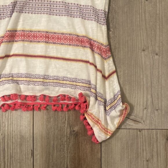 XL Indigo Soul Tunic Top/Swimsuit Cover Up with Fringe - Picture 6 of 7